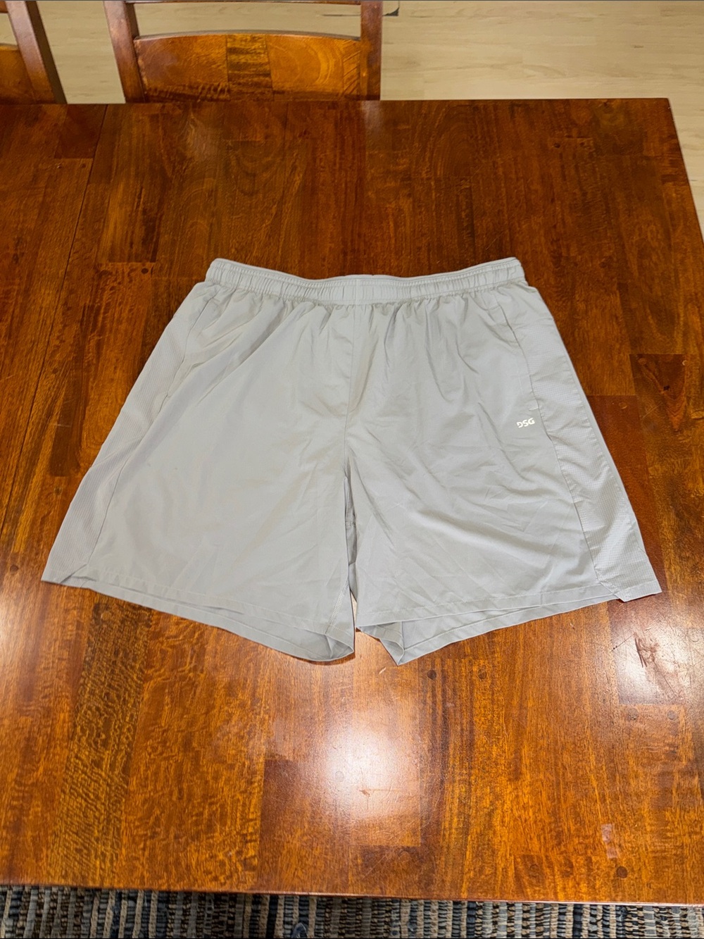 DSG Light Gray Men's Athletic Shorts W/ Built In Underwear